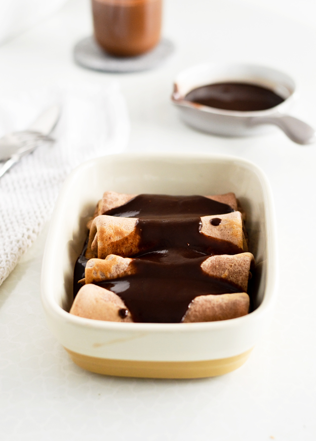 Triple chocolate crepes recipe