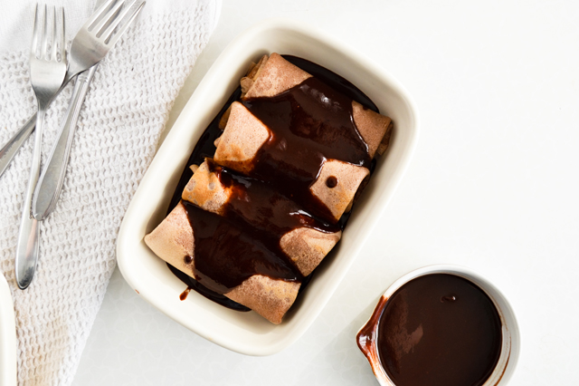 Triple chocolate crepes recipe