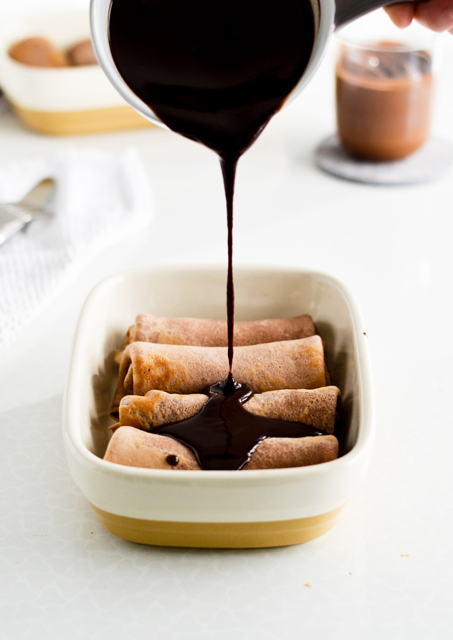 Triple chocolate crepes recipe