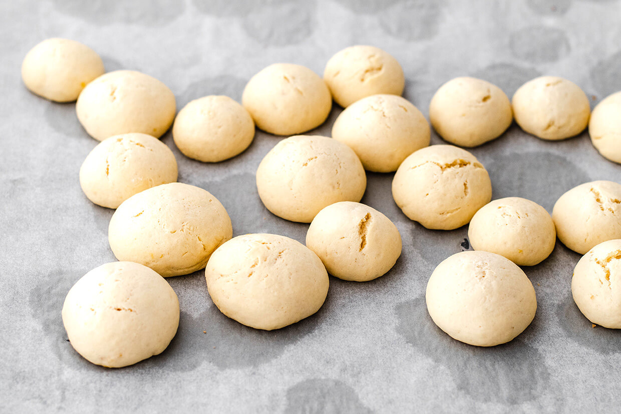 baked cookies on a baking sheet