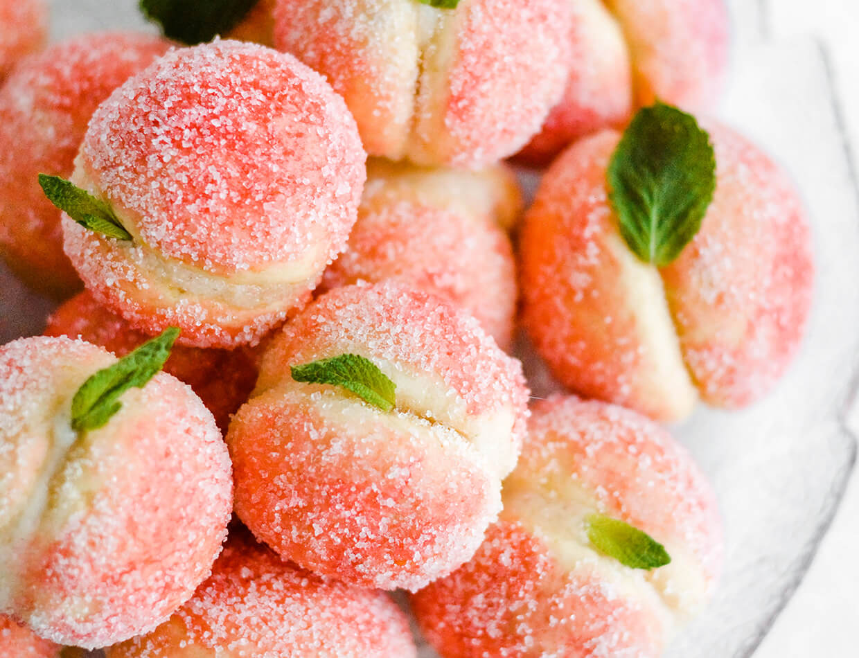 orange infused ricotta peach cookies