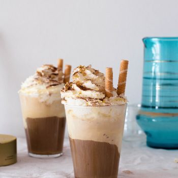 Ice cream iced coffee with whipped cream is a classic summer treat that every coffee lover adores.