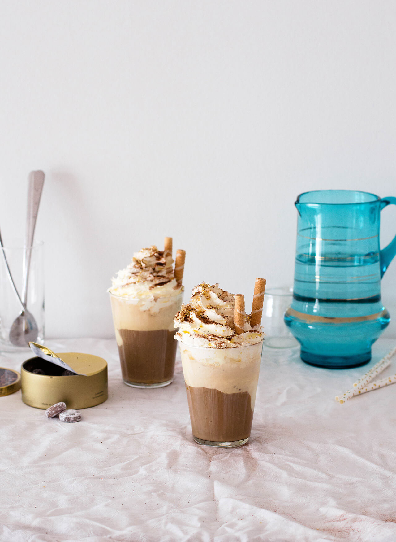 Ice cream iced coffee with whipped cream is a classic summer treat that every coffee lover adores. 