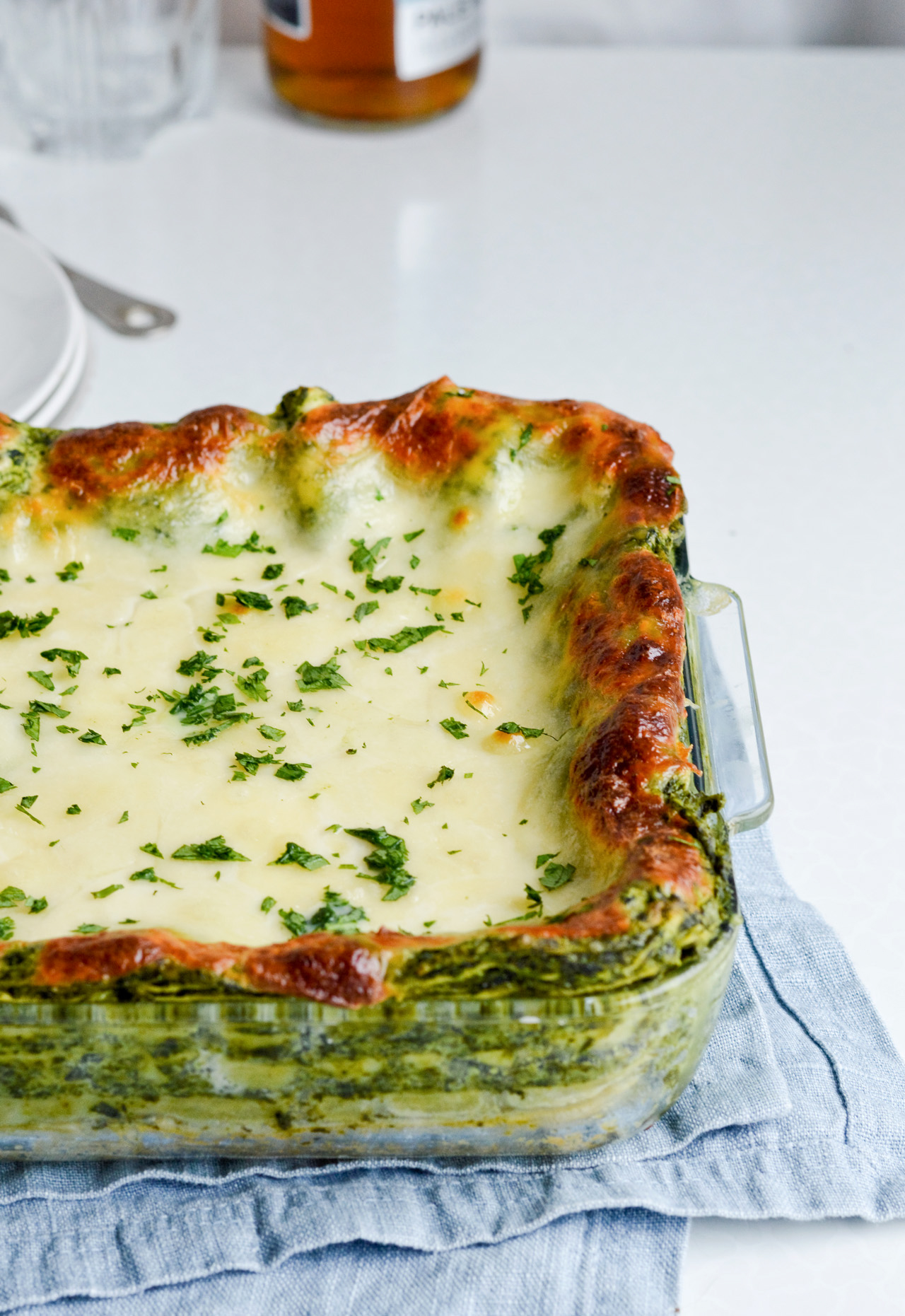 Easy Creamed Spinach Lasagna