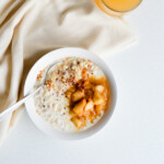 fregola porridge with caramelized apples