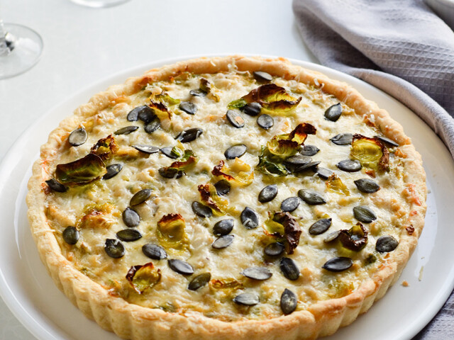 leek brussels sprout quiche