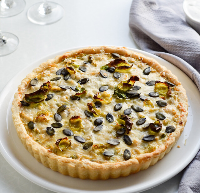 leek brussels sprout quiche