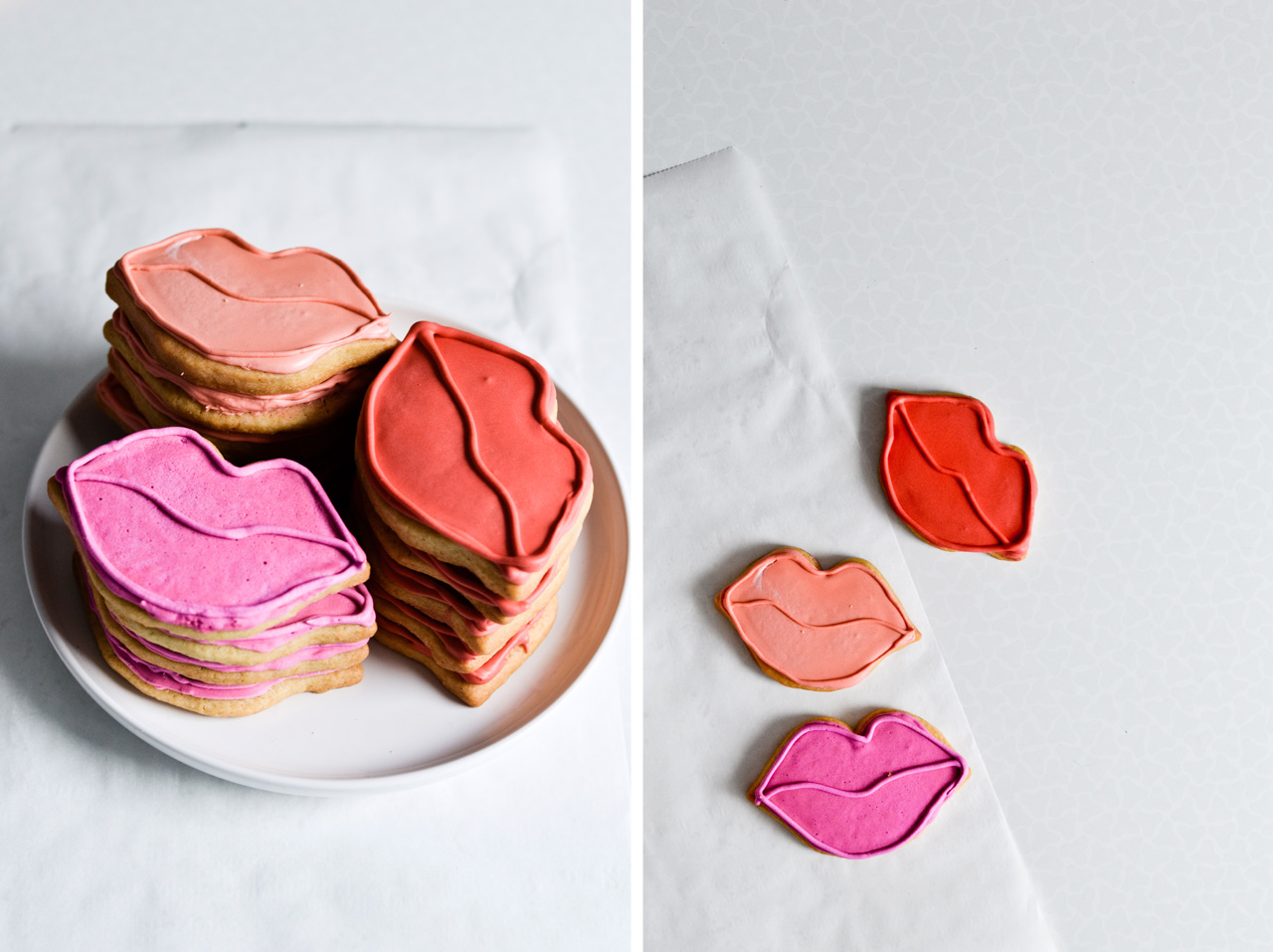 lip shaped sugar cookies