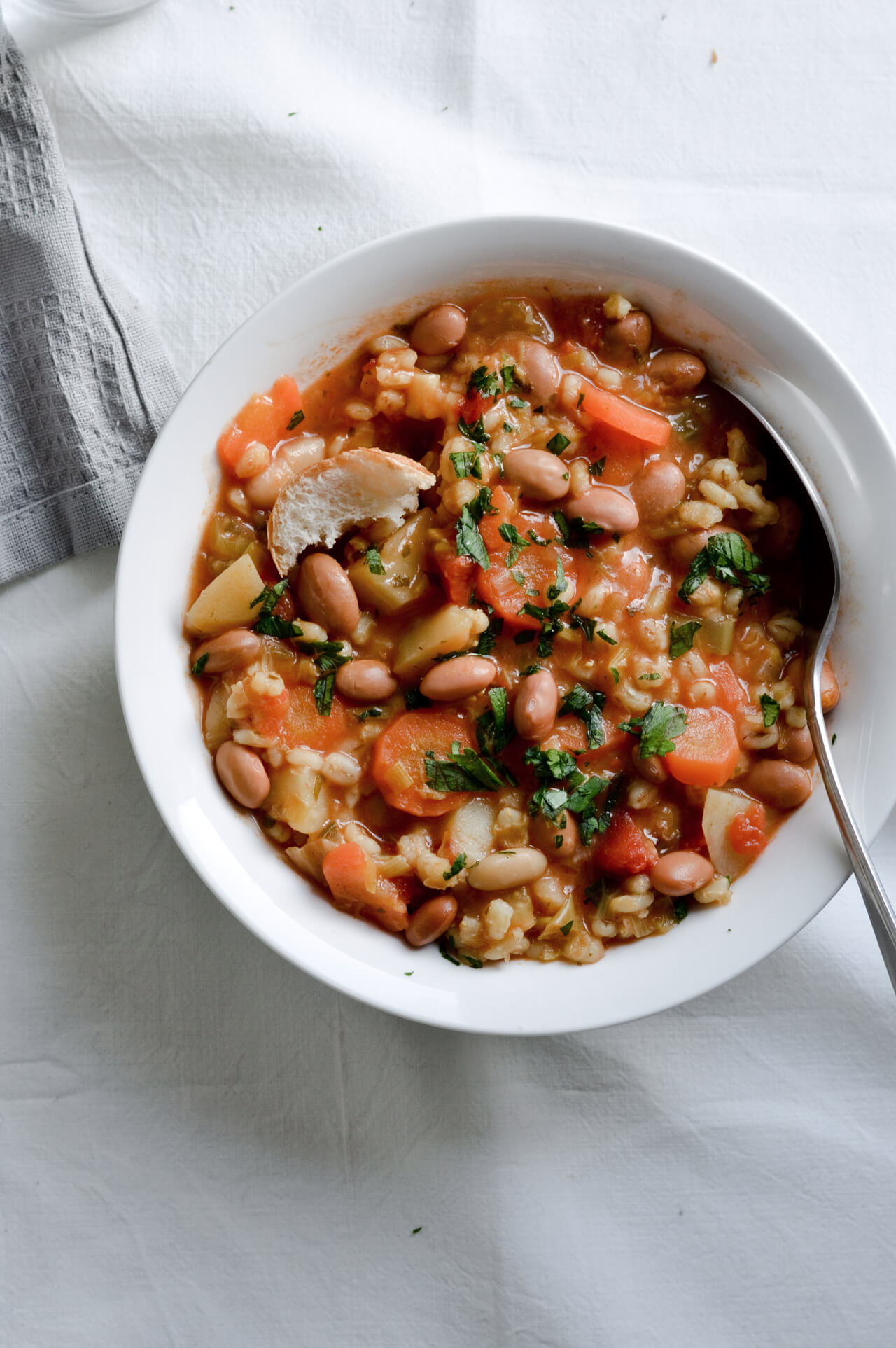 Hearty vegetable barley soup - Sugar Salted