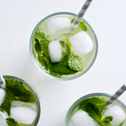 lime nettle iced tea + honey simple syrup