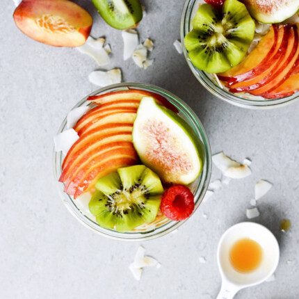 nectarine coconut overnight oats