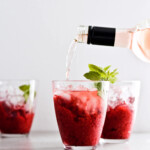 raspberry granita rosé cocktails