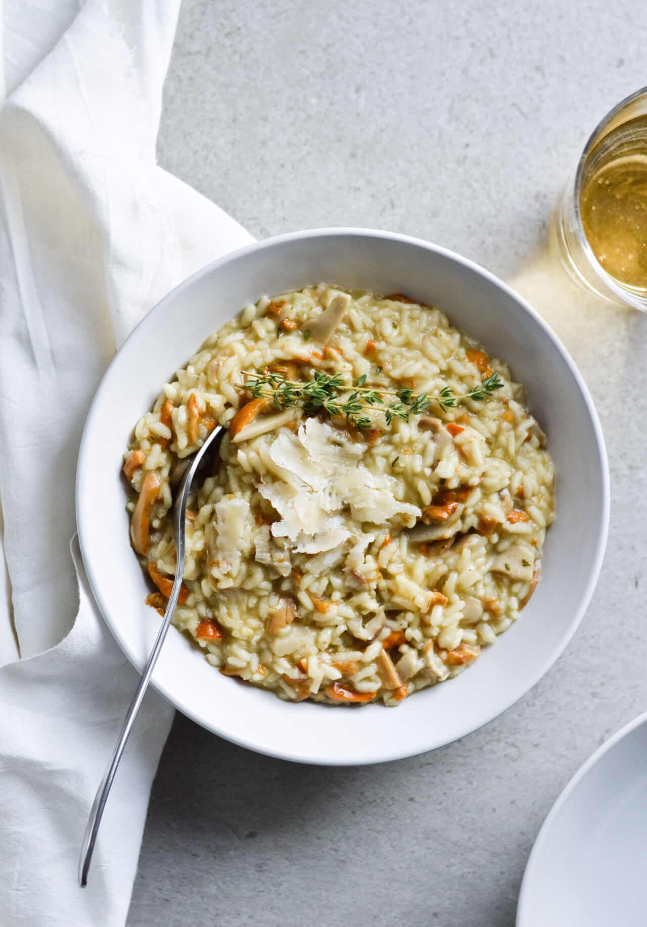 Wonderful wild mushroom magic risotto, inspired by Gilmore Girls! Perfect cozy dinner! Also featured Gilmore Girls recap! | sugarsalted.com