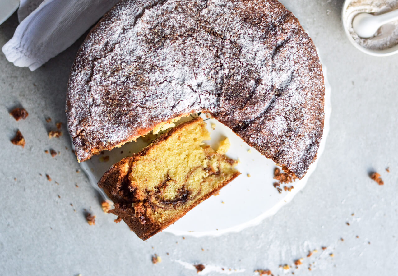 sliced sour cream coffee cake 