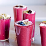 Avocado citrus berry beet smoothie - 3 recipes - aren't just pretty but are really healthy too! Purify and detox your body and start the day the vibrant way. Great breakfast or snack option. | @mitzyathome sugarsalted.com