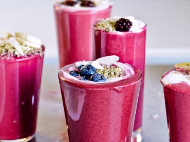 Avocado citrus berry beet smoothie - 3 recipes - aren't just pretty but are really healthy too! Purify and detox your body and start the day the vibrant way. Great breakfast or snack option. | @mitzyathome sugarsalted.com