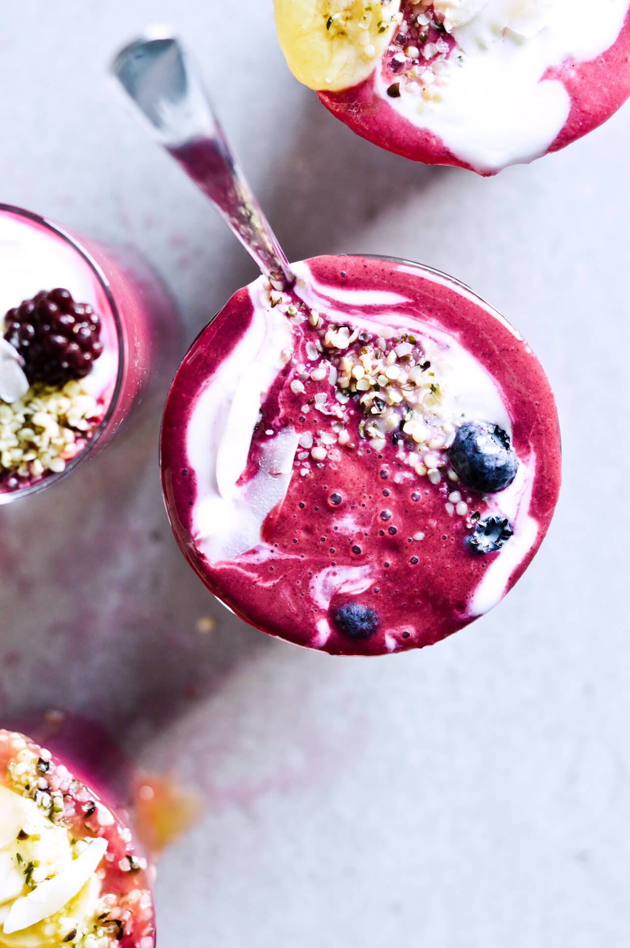 Avocado citrus berry beet smoothie - 3 recipes - aren't just pretty but are really healthy too! Purify and detox your body and start the day the vibrant way. Great breakfast or snack option. | @mitzyathome sugarsalted.com