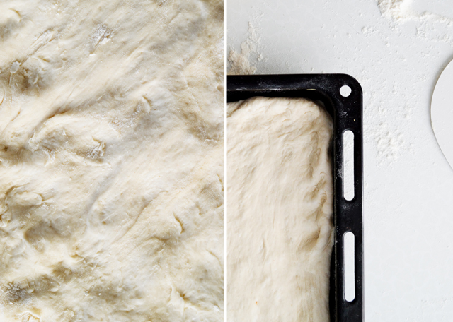 rectangular pizza dough