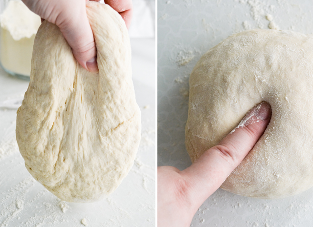 making homemade pizza dough