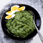Creamiest creamed spinach is a year-round favorite comfort food, made with frozen spinach and sour cream. Very easy to make.