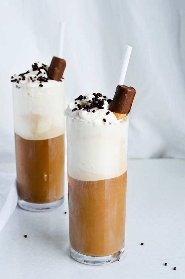Ice cream iced coffee with whipped cream - Sugar Salted