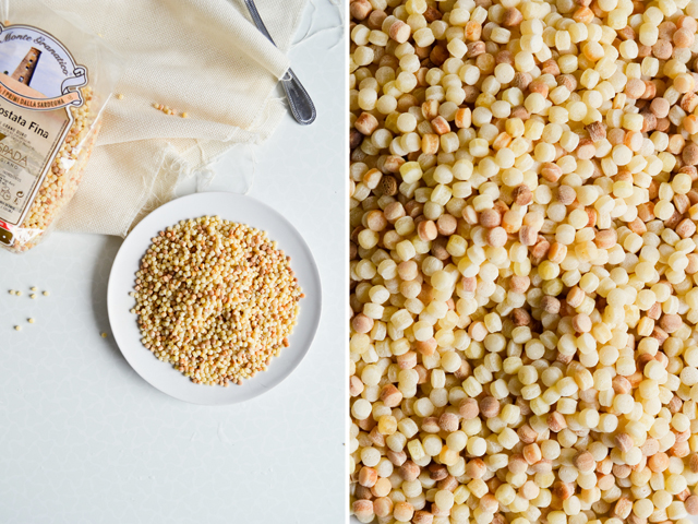 italian fregola pasta raw
