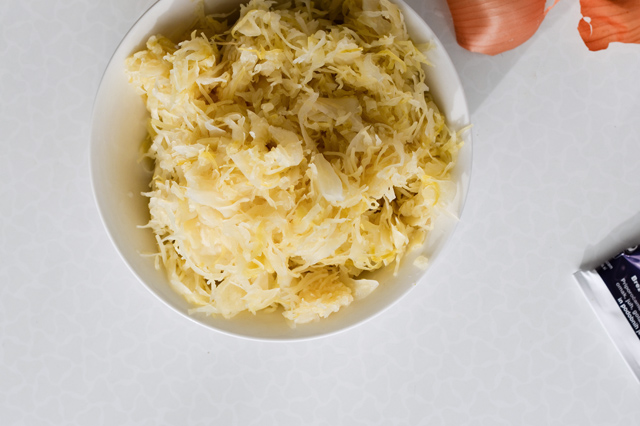 Potato sauerkraut stew - make when you want to get warm and eat something healthy yet filling! Vegan and gluten free. 