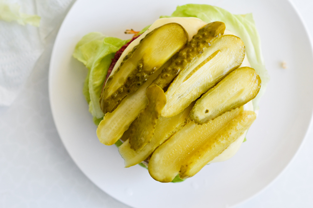 pickles on a burger