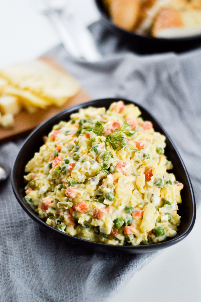 Vegetarian olivier salad