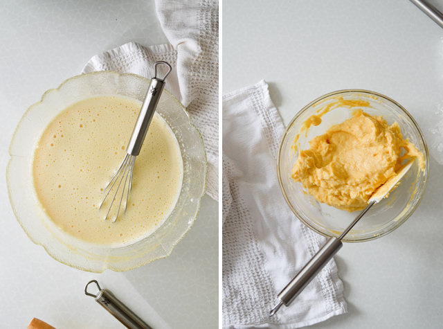 Vanilla pudding apple cream pie - a double filling pie with apple sauce, vanilla pudding and whipped cream on top.