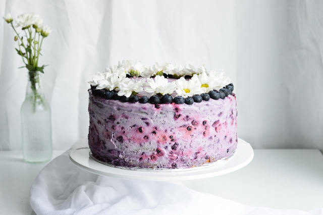 birthday blueberry layer cake 