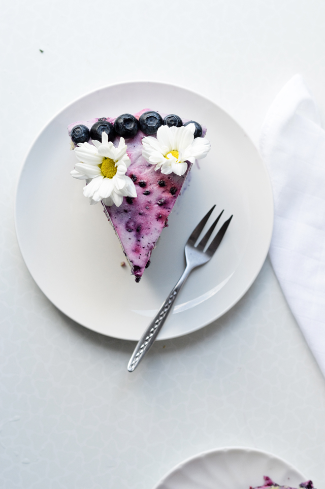 slice of blueberry cake