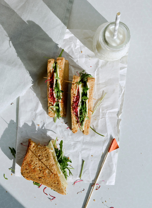 This cheese mustard veggie sandwich is a perfect quick lunch. Made with beet sprouts, arugula, wonderful cheese and much more. 