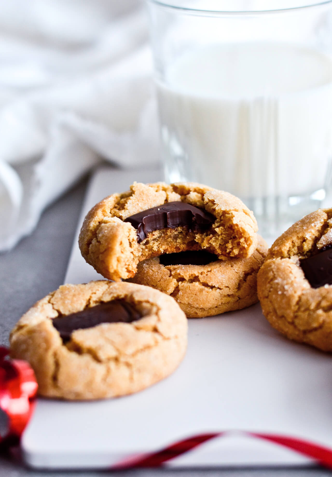 Dark chocolate peanut butter cookies recipe for easy family favorite cookies. 