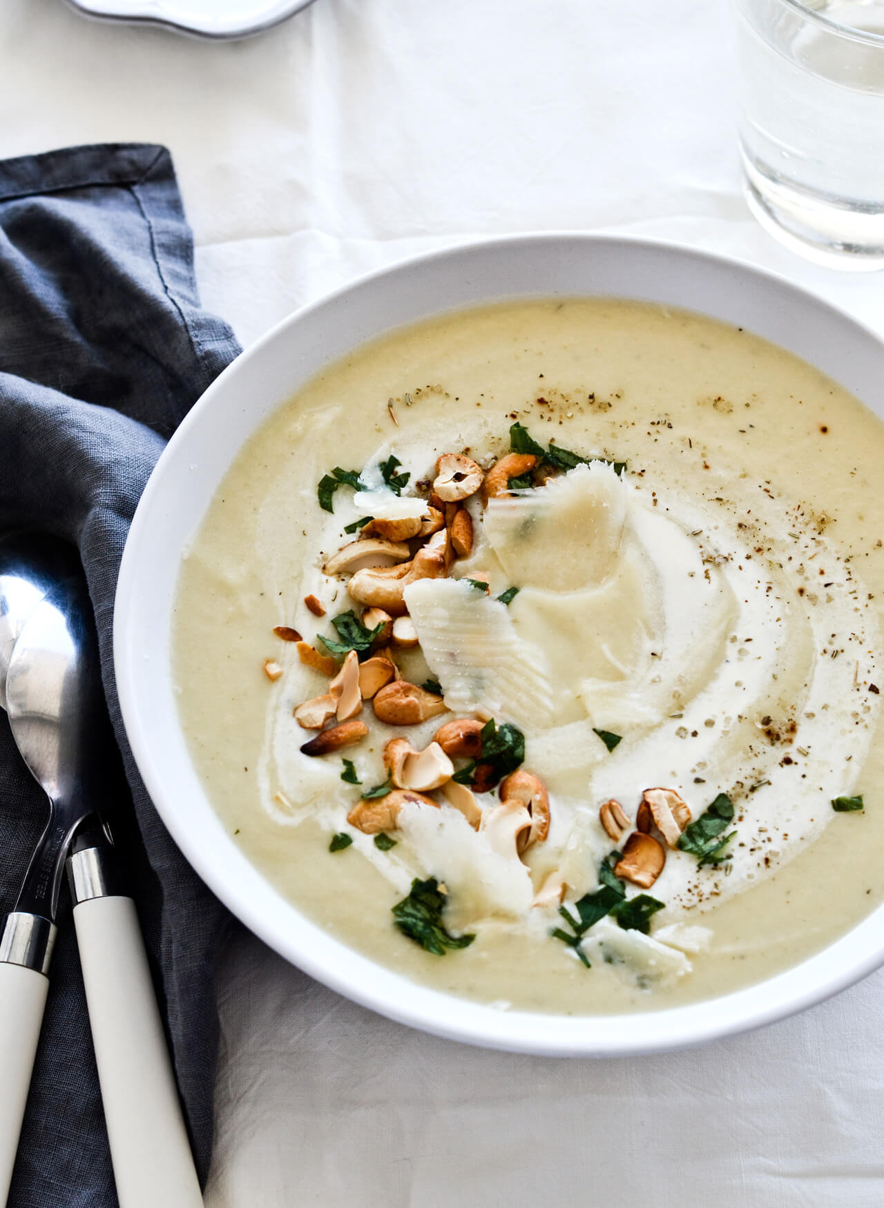 creamy cauliflower soup with cheese