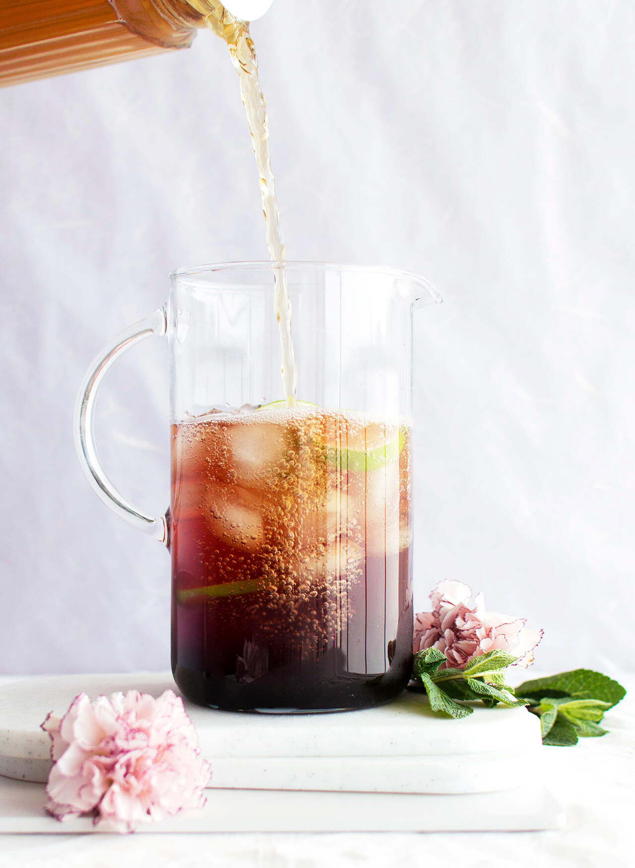 Refreshing and easy to make Cold brew mint blueberry iced tea, a recipe perfect for any occasion.