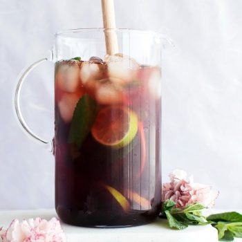 Refreshing and easy to make Cold brew mint blueberry iced tea, a recipe perfect for any occasion.