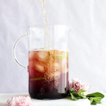 Refreshing and easy to make Cold brew mint blueberry iced tea, a recipe perfect for any occasion.