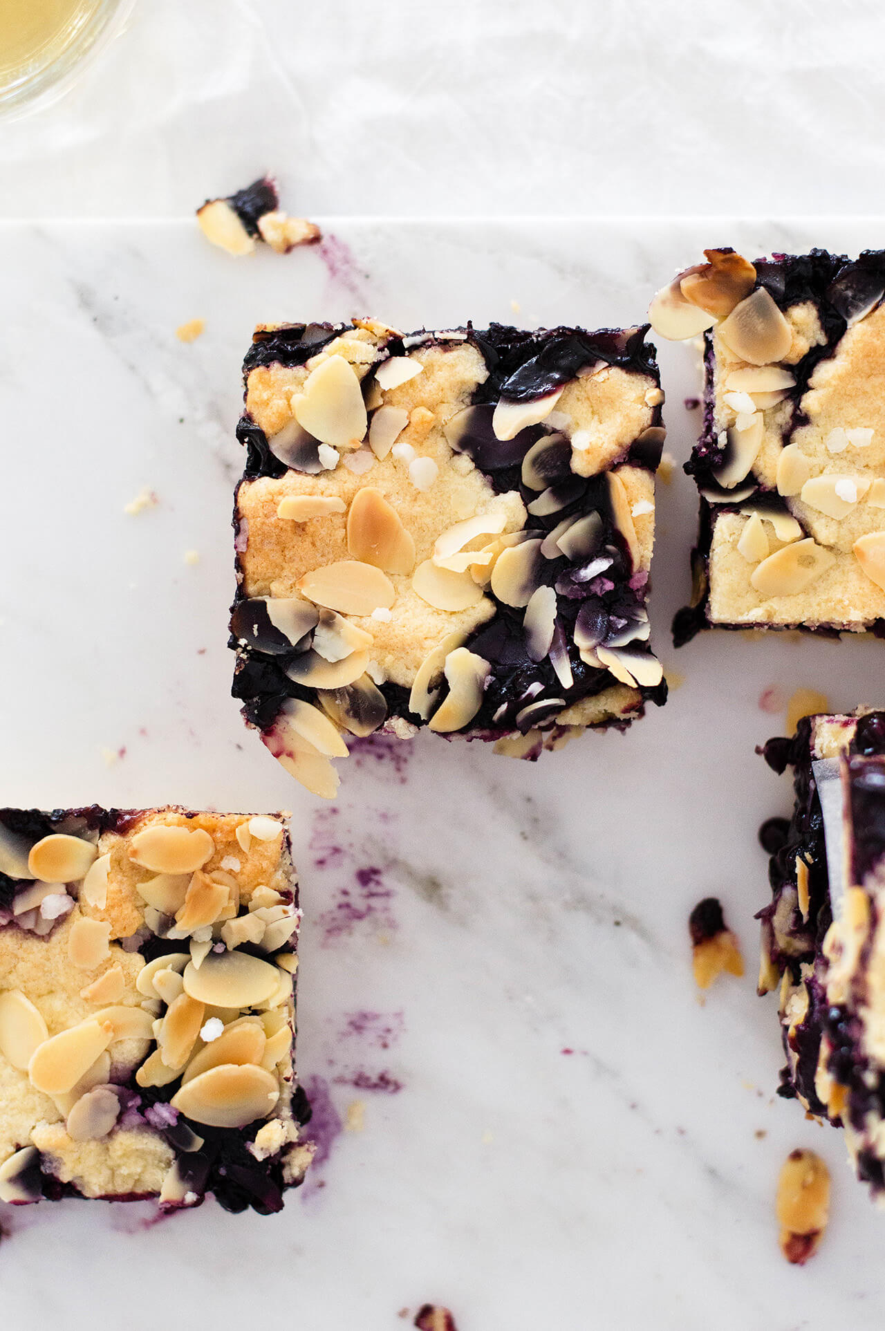 Easy to make blueberry pie cookie bars with a soft buttery crust and jam-like blueberry filling!