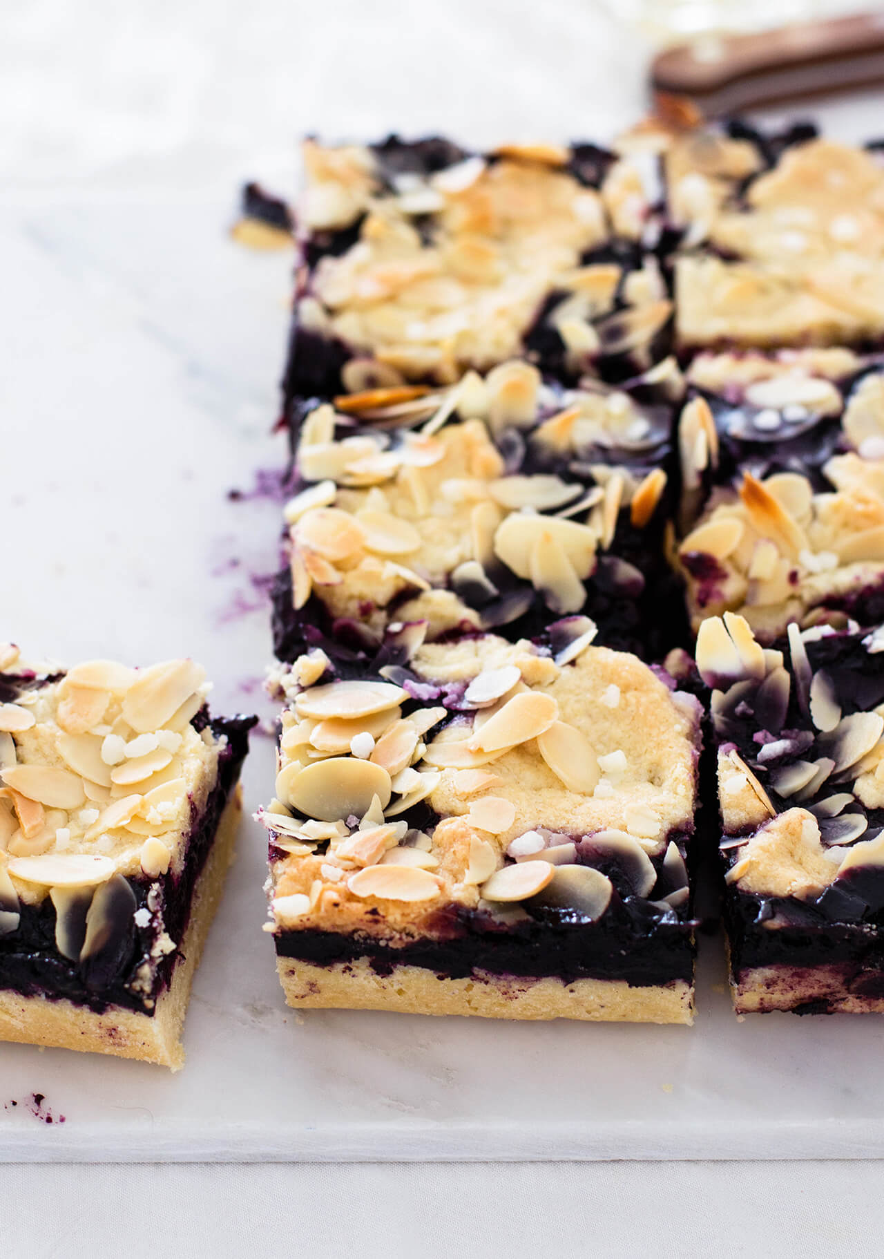 pie bars with blueberries