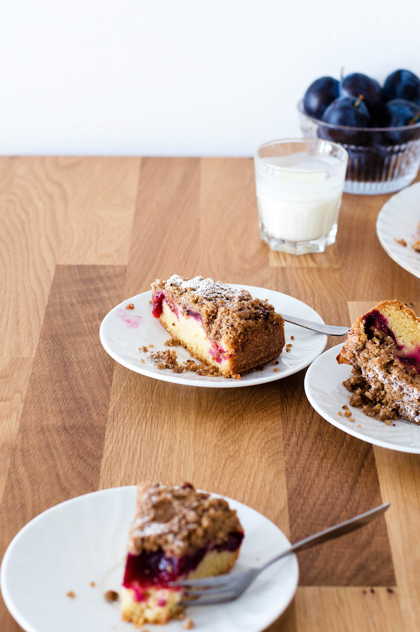 Easy plum streusel coffee cake