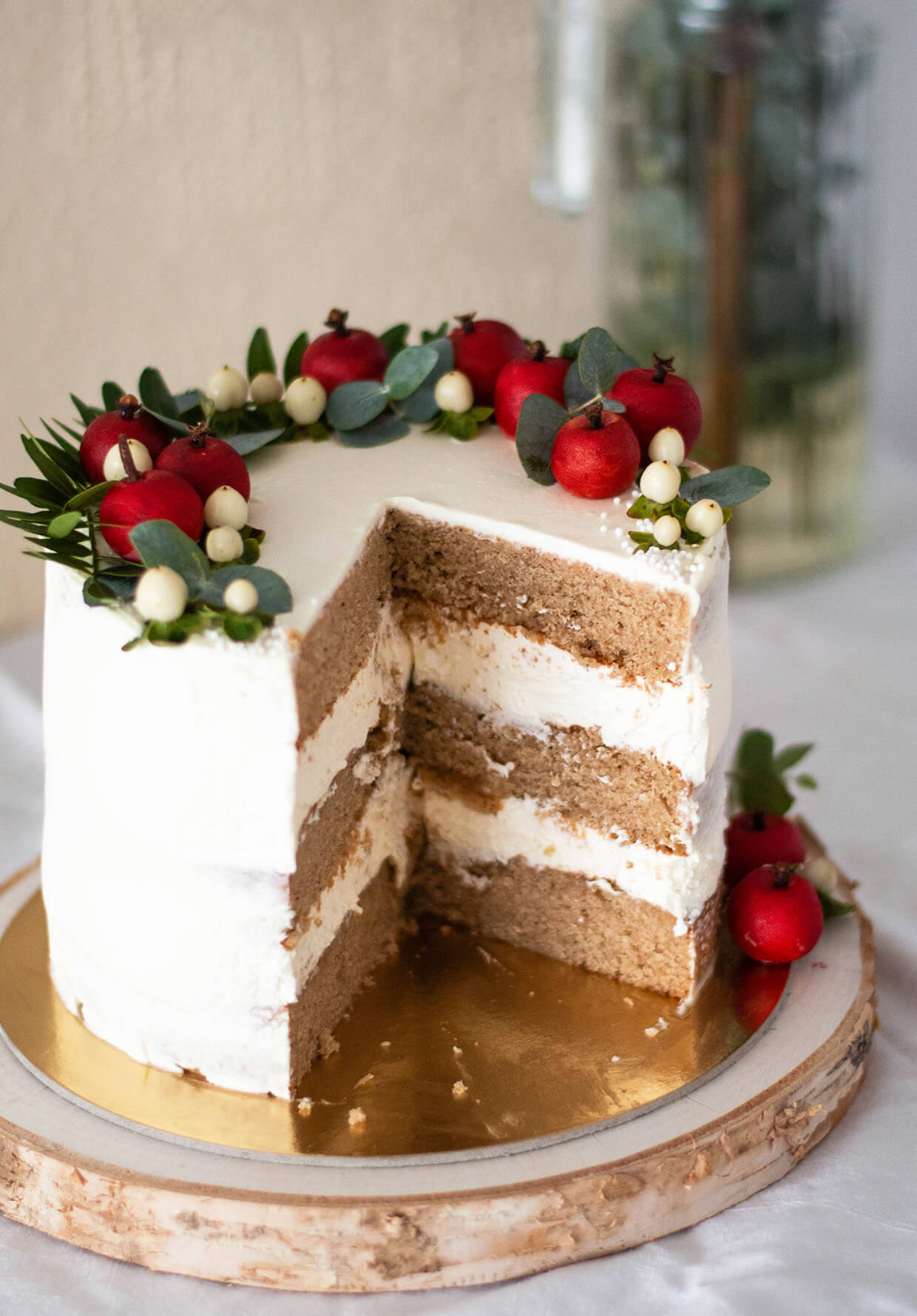 inside view of apple cider layer cake