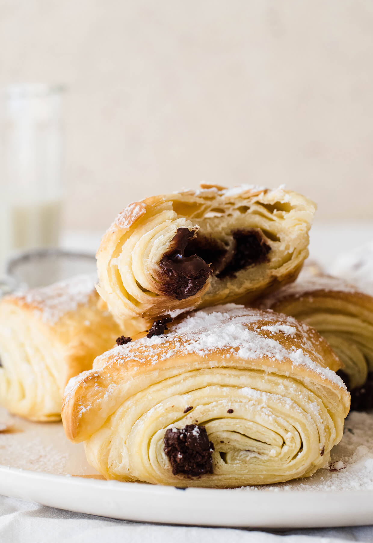 recipe for quick easy pain au chocolat chocolate croissants - homemade 