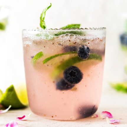 blueberry elderflower mocktail