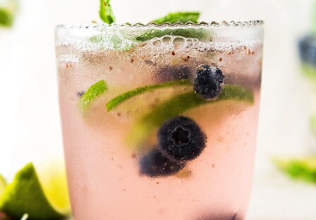 blueberry elderflower mocktail