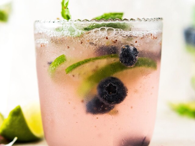 blueberry elderflower mocktail