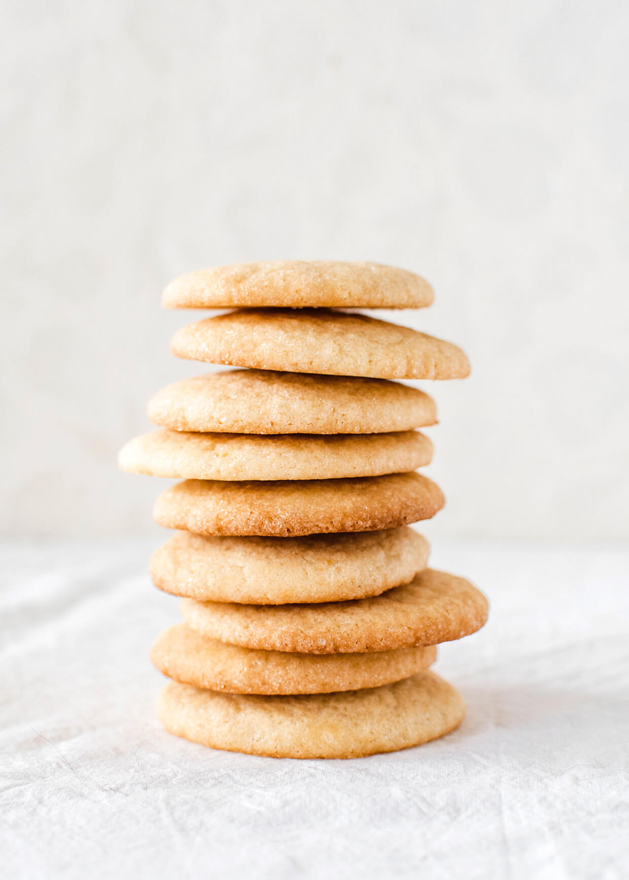 stack of lemon cookies
