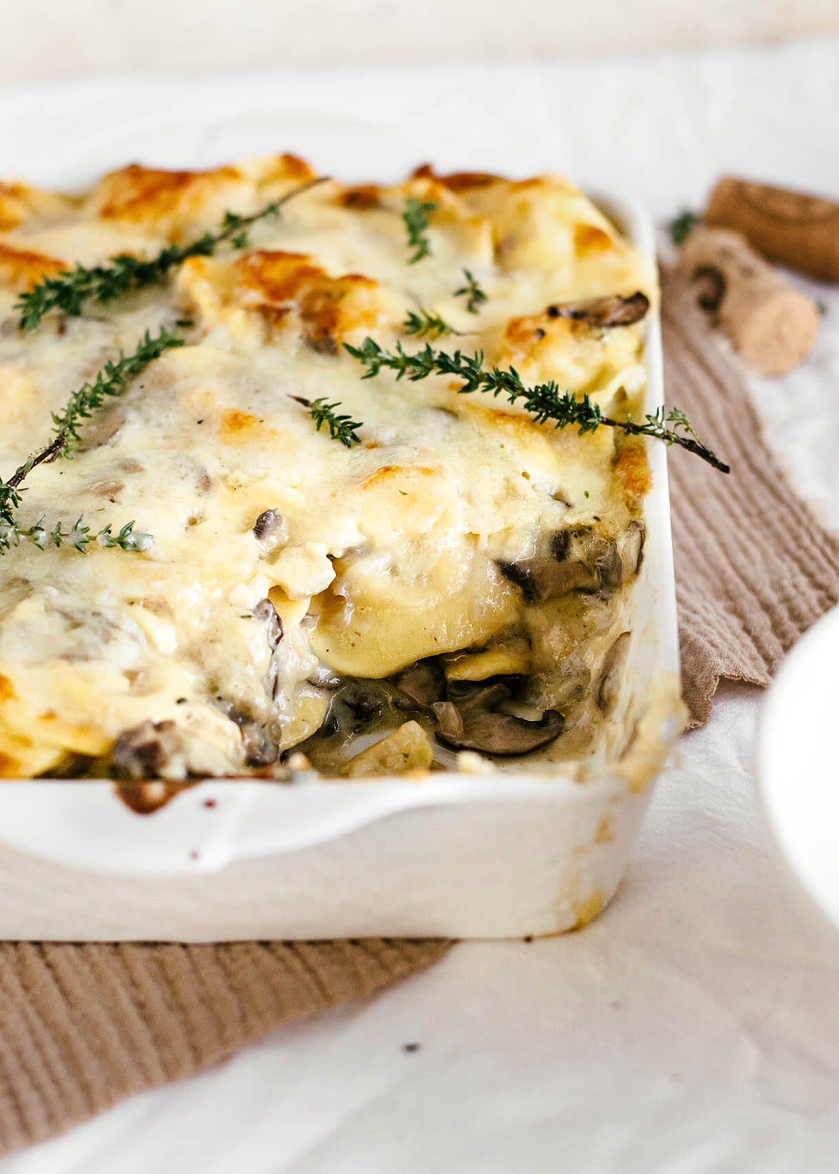 Easy Cheesy Mushroom Baked Ravioli Sugar Salted
