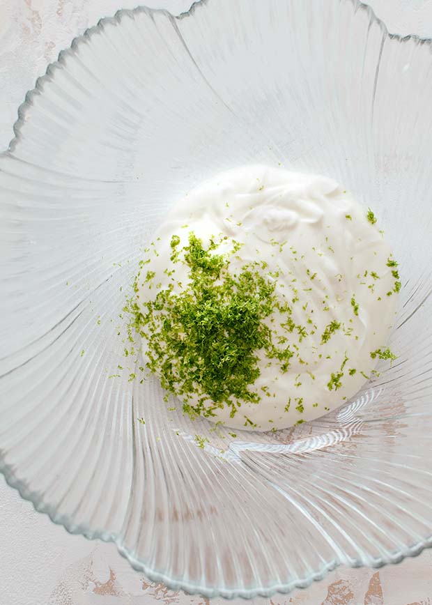 lime zest with yogurt