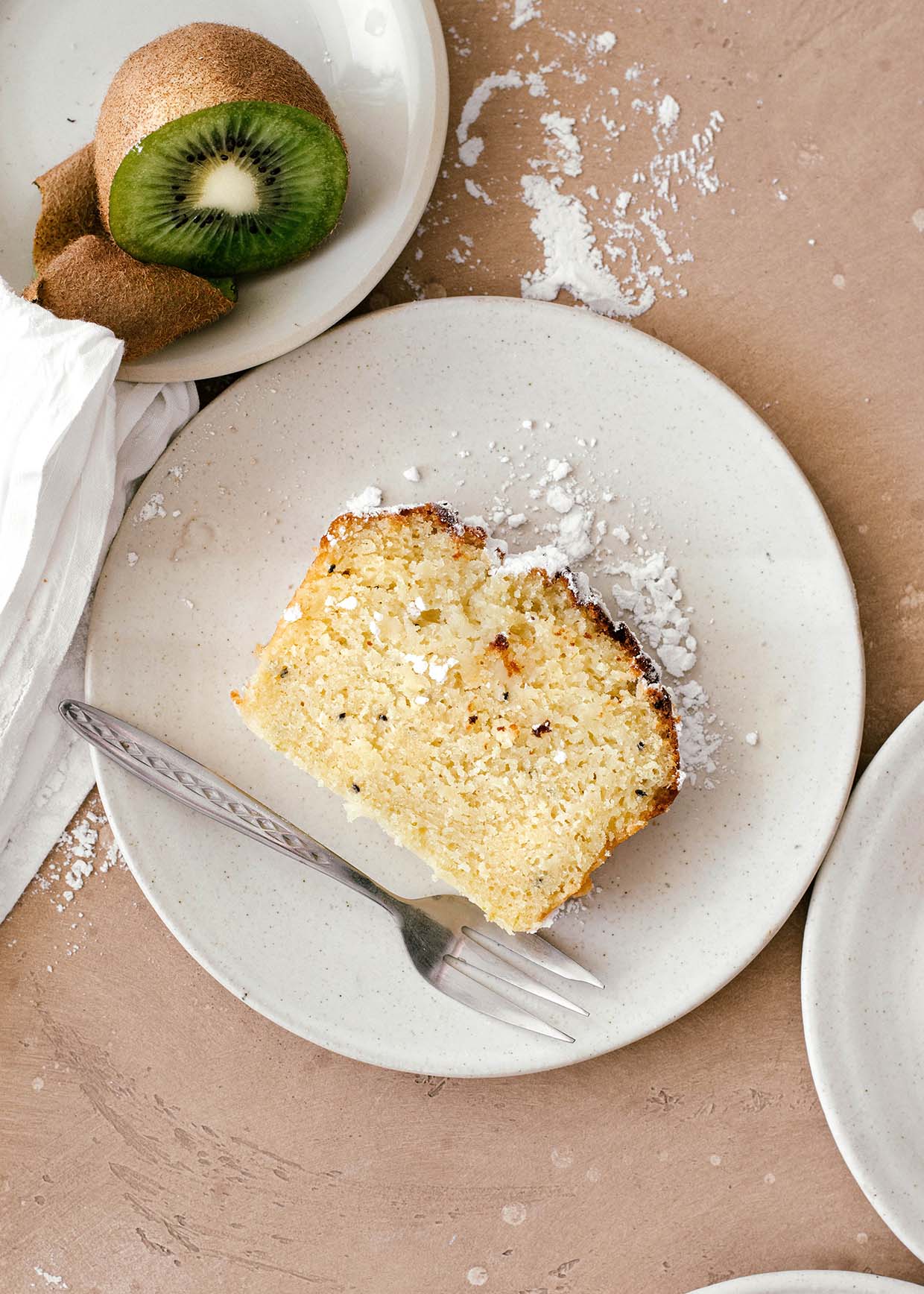 Kiwi Lime Loaf Cake With Yogurt Sugar Salted